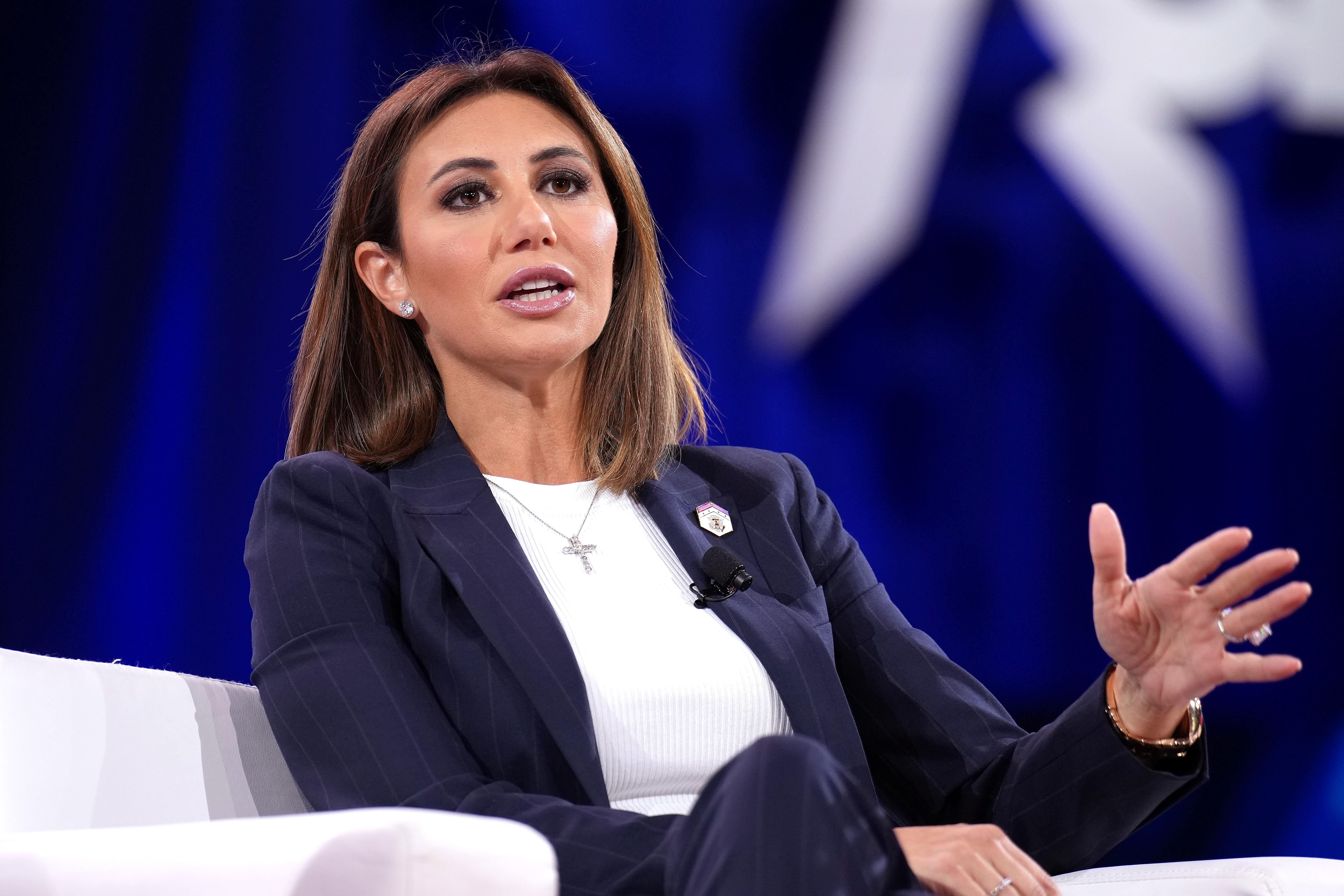 Alina Habba speak during a panel discussion at the Conservative Political Action Conference in February 2025 in Oxon Hill, Md.